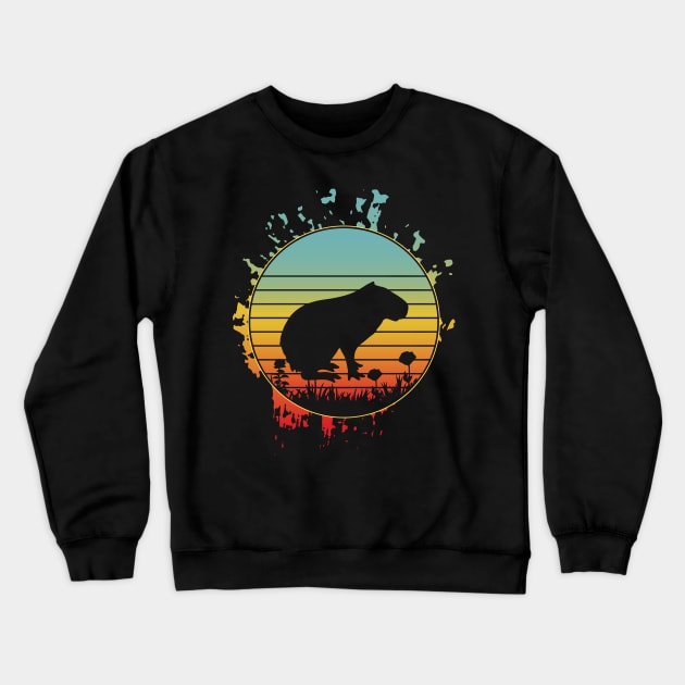 cool capybara Enthusiasts animals aesthetic Crewneck Sweatshirt by greatnessprint